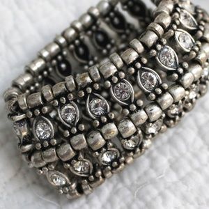 Buckle Chunky Silver Bracelet